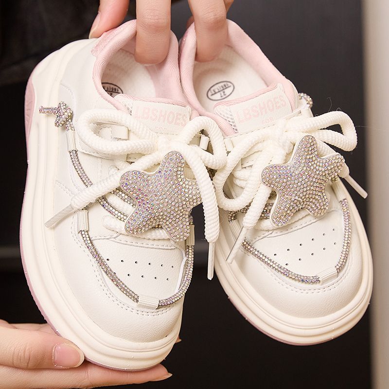 蜡笔小星春秋水钻女童板鞋