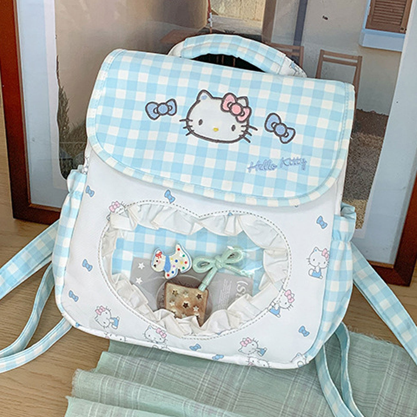 日系可爱萌小猫书包小学