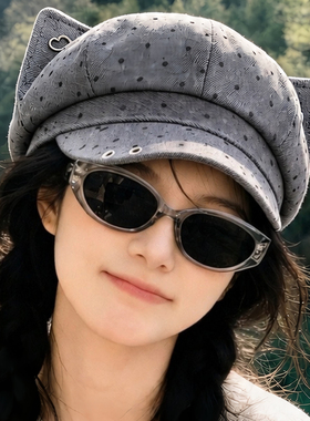 新款贝雷帽女生春秋休闲可爱帽子
