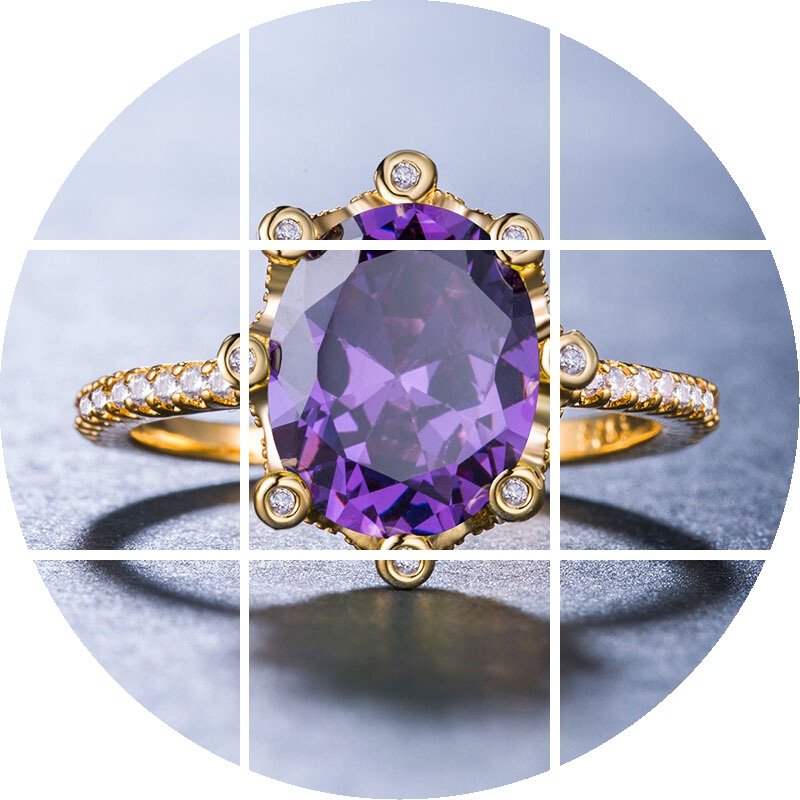 镀18k金戒指镶锆石女士皇冠戒指环礼物首饰