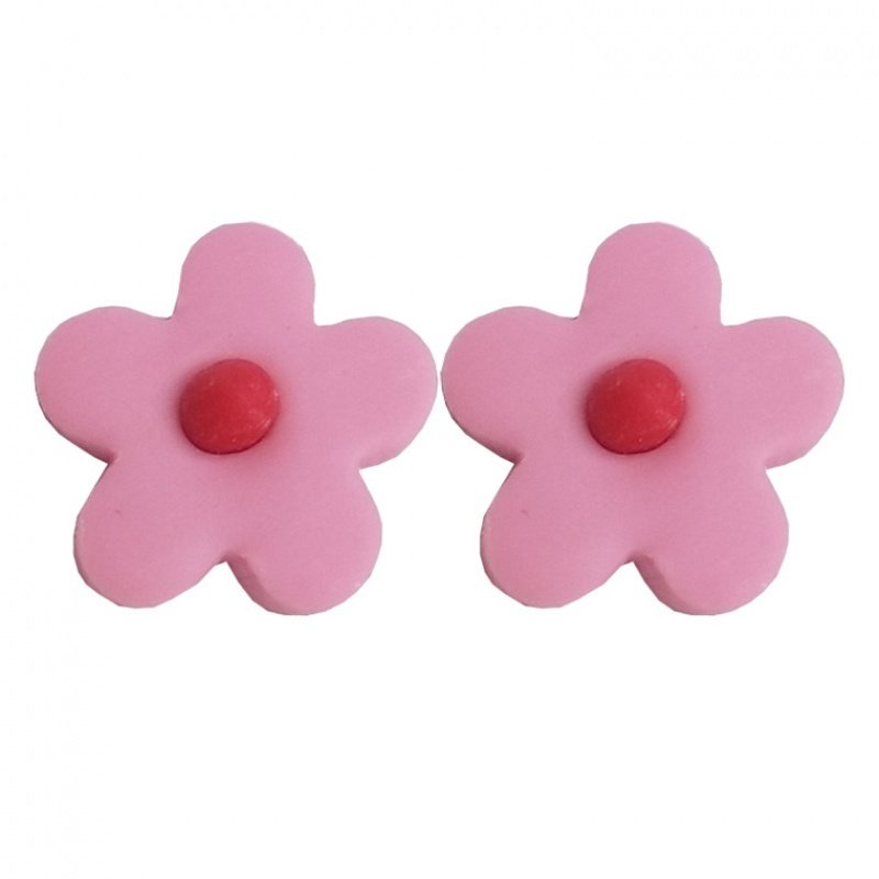 抖音新款泫雅风软陶彩色花朵耳环网红土味韩版气质太阳花耳钉可爱