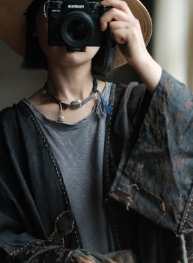 手编做旧百搭古银颈链SC109