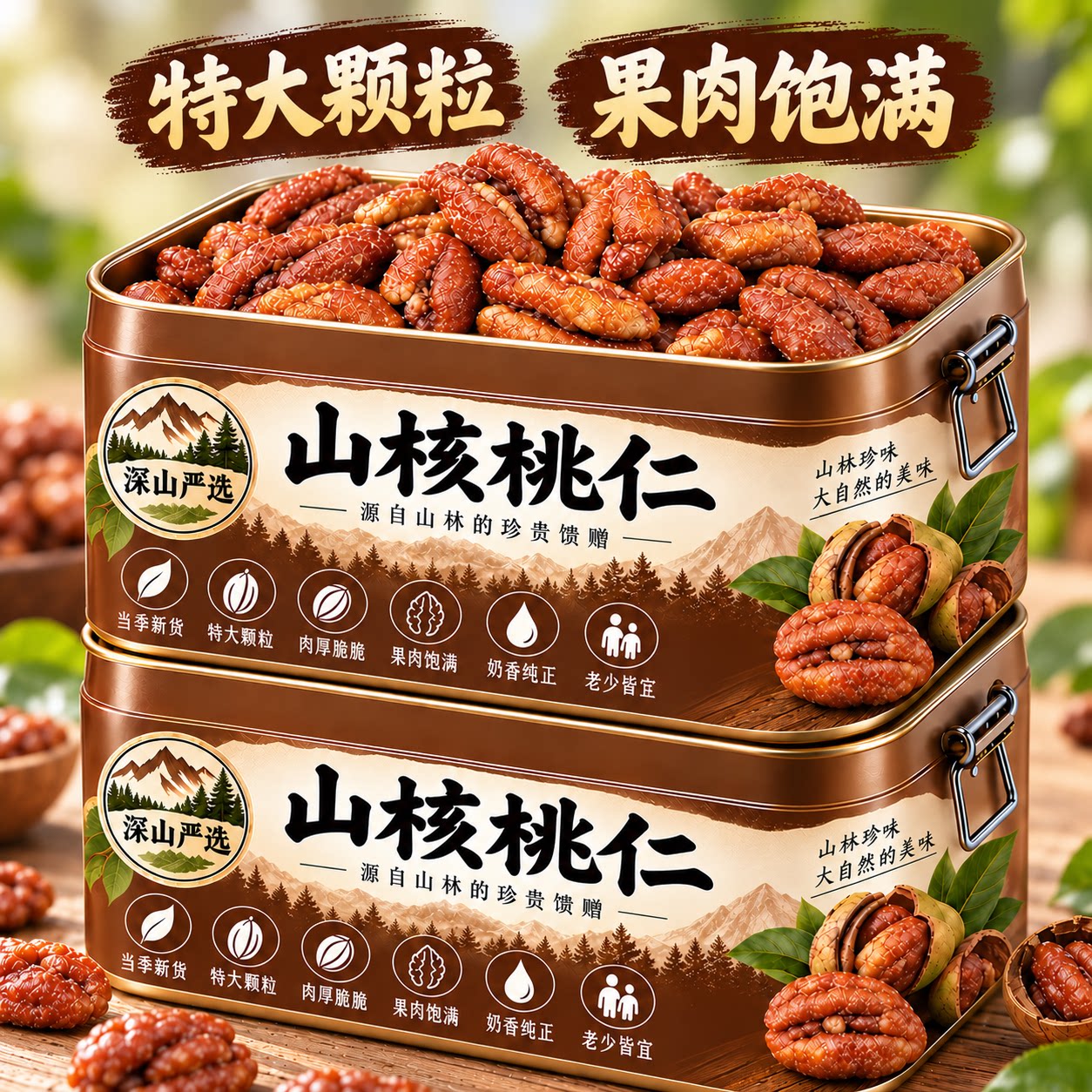 山核桃仁官方旗舰店独立小包装野生原味孕妇纯天然坚果零食即食