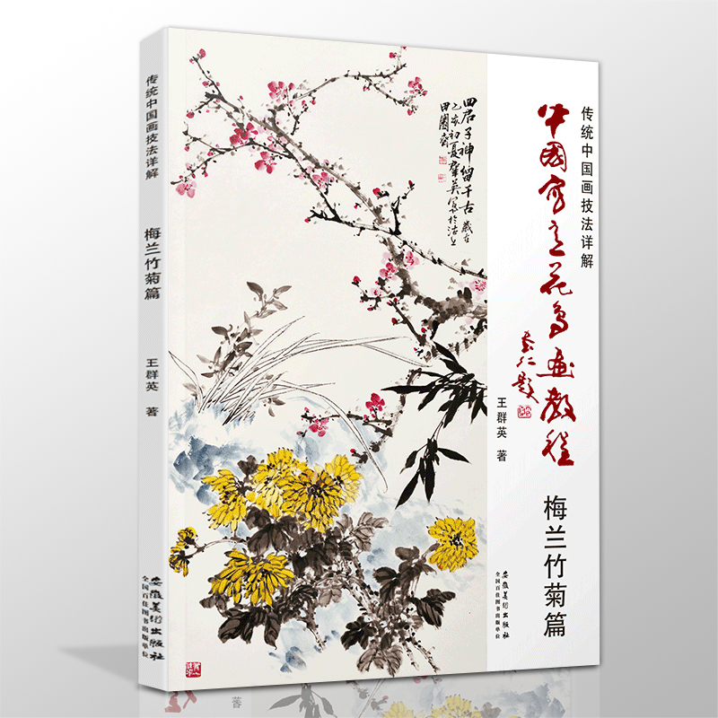 梅兰竹菊篇 中国写意花鸟画教程临摹 王群英著水墨国画入门技法成人零