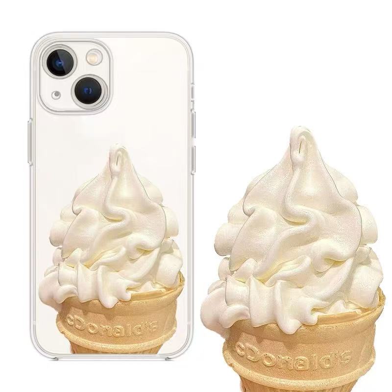 冰淇淋硅胶壳适用于iPhone15手机壳11苹果13软壳12promax硅胶全包x小米14红米k70荣耀x50iqooneo9