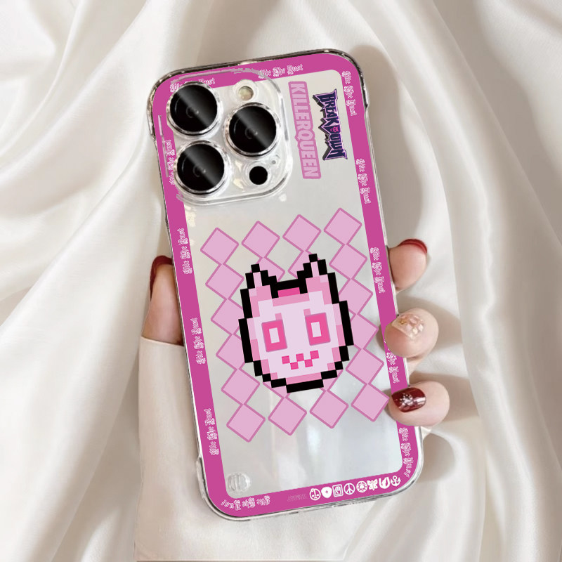 透明超薄无边框PC手机壳不发黄适用新款苹果16PRO像素JOJO杀手皇后iPhone15PLUS华为P70PROMATE60红米k70至尊