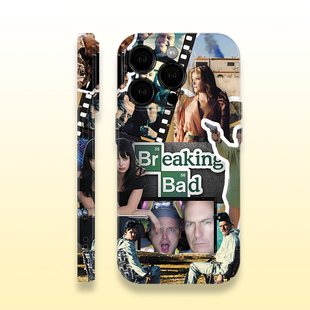 美剧绝命毒师创意混剪老白杰西菲林亮面硬壳手机壳适用苹果15红米k70荣耀90华为MATE60PRO防摔IQOONEO8软壳xr