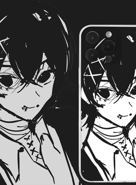 动漫东京喰种黑白铃屋什造创意适用iPhone15手机壳苹果14P透明软壳12p硅胶X全包红米k60荣耀50pura70iqooneo9