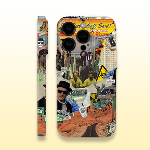 美剧绝命毒师创意混剪老白杰西菲林亮面硬壳手机壳适用苹果15红米k70荣耀90华为MATE60PRO防摔IQOONEO8软壳xr