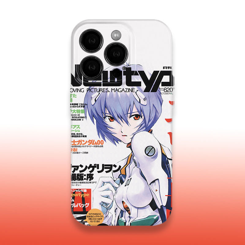 绫波丽杂志EVA动漫手机壳菲林亮面硬壳适用苹果16PRO红米k70荣耀90华为MATE60PRO防摔IQOONEO9全包软壳pura70