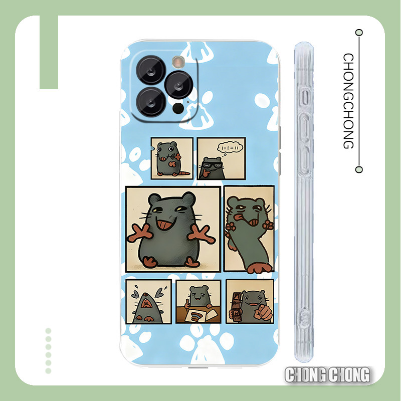 披萨塔蓝皮鼠可爱表情包透明硅胶软壳防摔手机壳适用苹果17promax保护壳iPhone16pro小米17荣耀gtvivox300pro