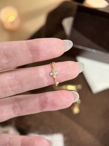s925纯银微光心匙·四叶草mini小钥匙s925银项链