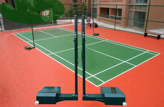 标准移动式羽毛球柱比赛型移动式羽毛球网架户外室内羽毛球架支柱