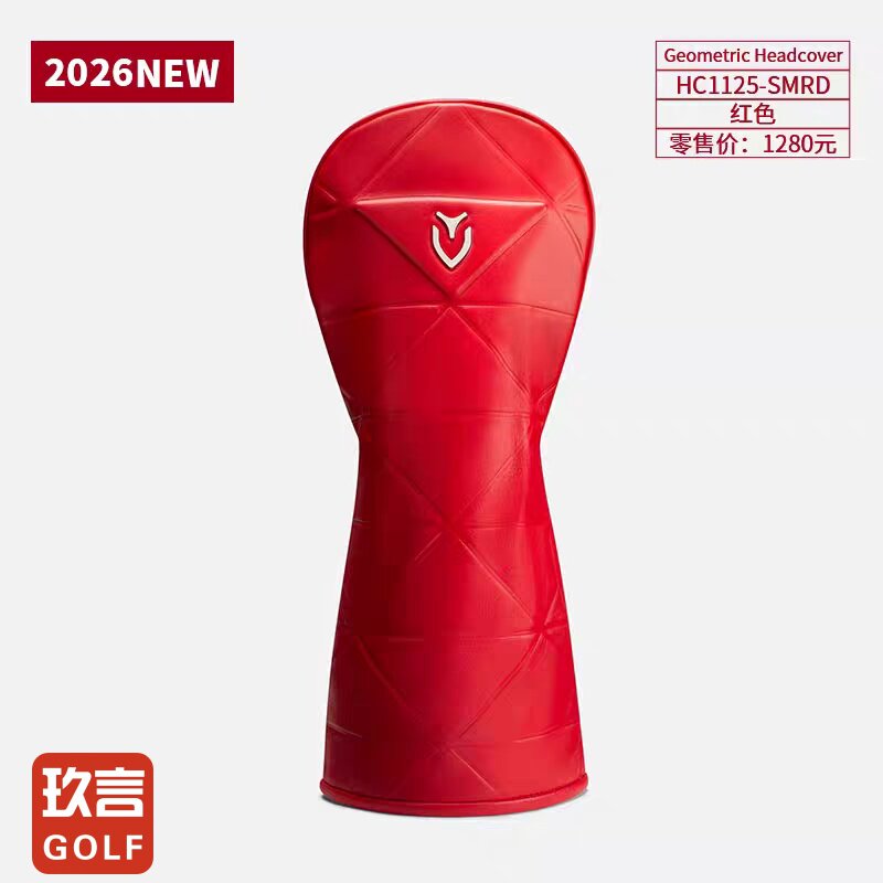 VESSEL2026年新款高尔夫球杆套红色真皮防水绒布内里推杆套1号木