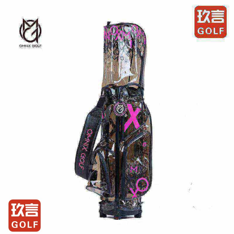 OMNIX GOLF高尔夫球包黑透明6格9寸站立包多巴胺运动时尚双十二