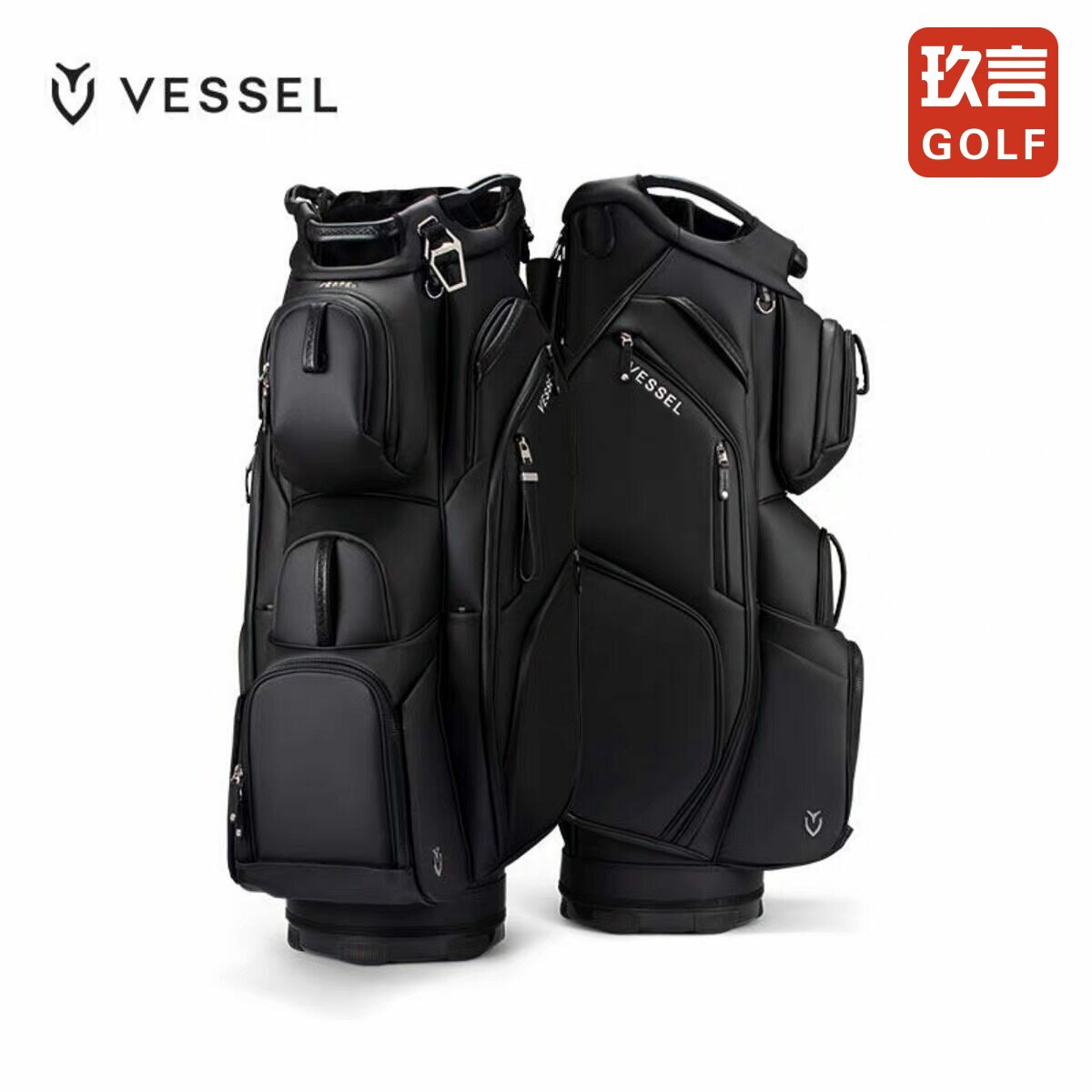 VESSEL高尔夫男士球包LUXPRO球车袋9.5寸7格15格搭配专属铁杆架