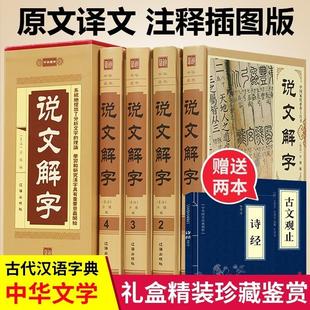 正版包邮现货 说文解字（全套四册）中国汉字源流 中国古代古汉语常用词典辞典 说文解字段玉裁注 汉子的故事 画说汉字畅销书籍