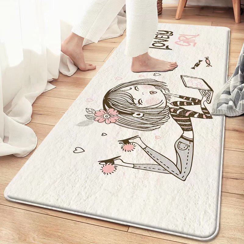 网红少女房地毯可爱公主卧室床边毯飘窗垫加厚仿羊绒隔音保暖地垫,居家布艺,床边毯,淘宝优惠券,粉丝福利购,淘宝优惠卷