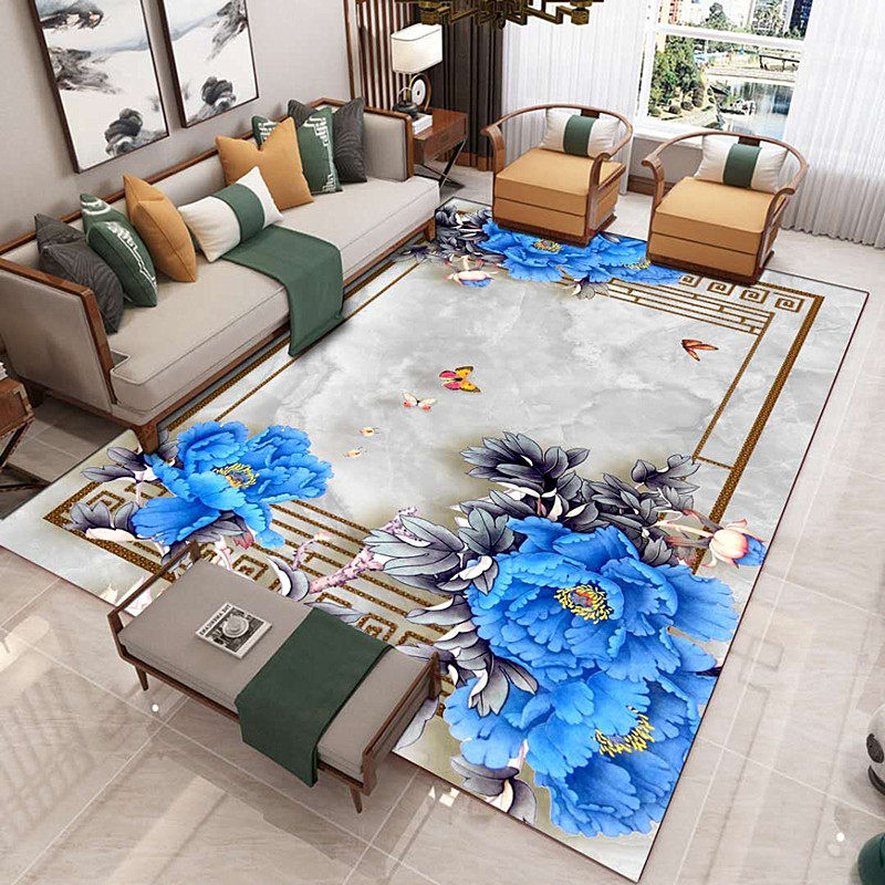 新中式田园地毯中国风客厅茶几毯卧室床边毯家用大地毯门垫地垫,居家布艺,地毯,淘宝优惠券,粉丝福利购,淘宝优惠卷