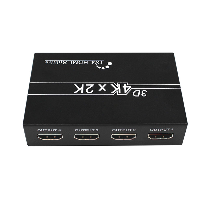 HDMI分配器一分四1进4出高清4K供电HDMI分配器分屏器1分4一进四出