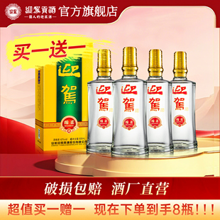 4瓶浓香型白酒买一箱送一箱 迎驾贡酒绵柔42度500ml 官方旗舰