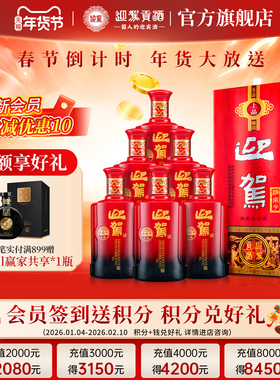 【官方旗舰】迎驾贡酒淮南子42度450ml*6瓶浓香型纯粮食国产白酒