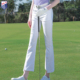 球服装 女裤 女运动裤 速干T恤白色微喇叭九分裤 子 短袖 ZG6高尔夫女装