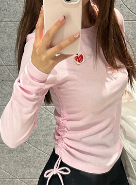 晶晶正品耐克女透气运动休闲针织罗纹长袖8728