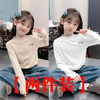 女童德绒打底衫秋冬款