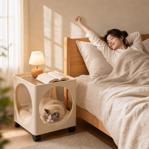 人猫共享猫窝边几沙发旁边侧边柜