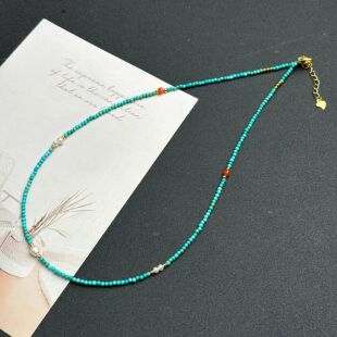 【宝藏珠宝】绿松石圆珠项链（多样性发其一）XLT5092122