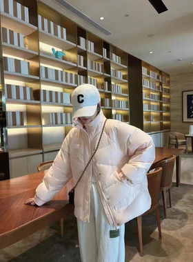 2025秋冬新款韩版宽松显瘦立领羽绒服女短款加厚保暖外dmt074