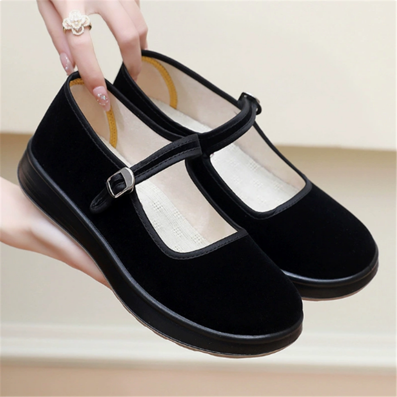 帆布鞋女2026夏季平跟透气软底运动休闲鞋久站不累脚工作鞋春秋款