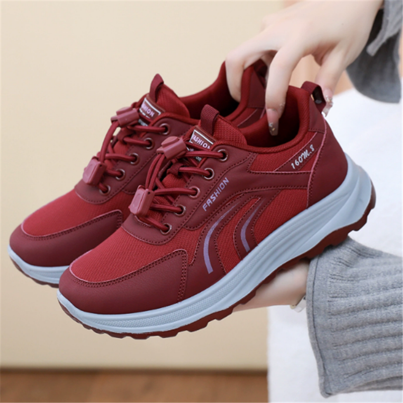 春秋女鞋2026新款妈妈鞋中老年防滑运动休闲鞋软底不累脚透气网鞋