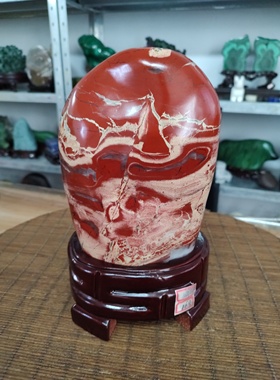 正品家居装饰观赏石天然红色石头南非红碧玉原石玉石摆件礼品