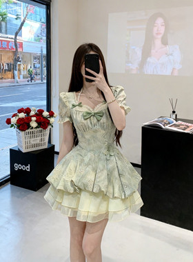 少女感公主短袖连衣裙