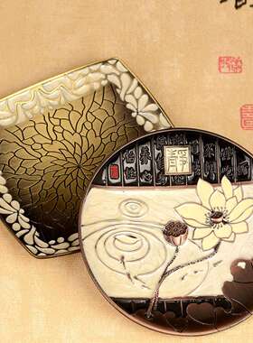 合金茶杯垫杯托防烫隔热垫功夫茶道配件中式香盘拍摄功夫茶具道具