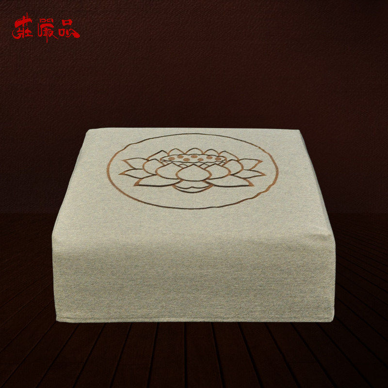 庄严品磕头拜垫拜佛垫家用早晚课莲花蒲团软硬适中可拆洗麻布跪垫,居家布艺,蒲团,淘宝优惠券,粉丝福利购,淘宝优惠卷