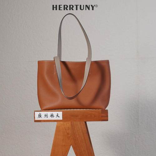 herrtuny头层TOGO牛皮包包小号托特包手提真皮包女士单肩包
