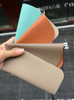 herrtuny挂脖式真皮眼镜收纳包头层TOGO纹牛皮眼镜收纳袋