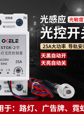 光控开关智能220v可调全自动探头传感器光感应开关路灯光控控制器