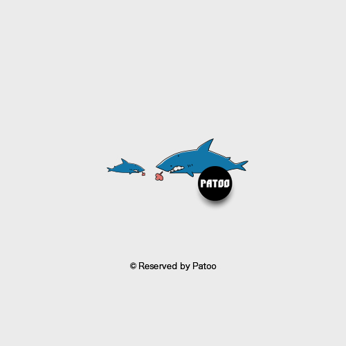 【PATOO怕痛】原创防水纹身贴 鲨鱼Shark 可爱动物创意礼品复古