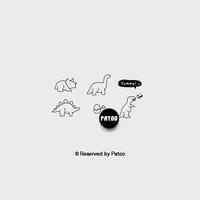 【PATOO怕痛】原創(chuàng)防水紋身貼 恐龍Dinosaurs 可愛(ài)動(dòng)物黑白兒童