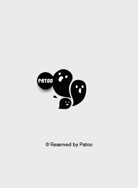 【PATOO怕痛】原创防水纹身贴 鬼们Ghosts 萌 黑白万圣节创意复古