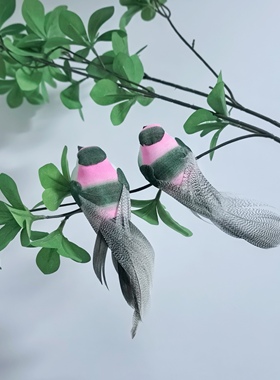 亏本清仓一批仿真小鸟降库存小鸟装饰品家居绿植花卉室内景观配饰