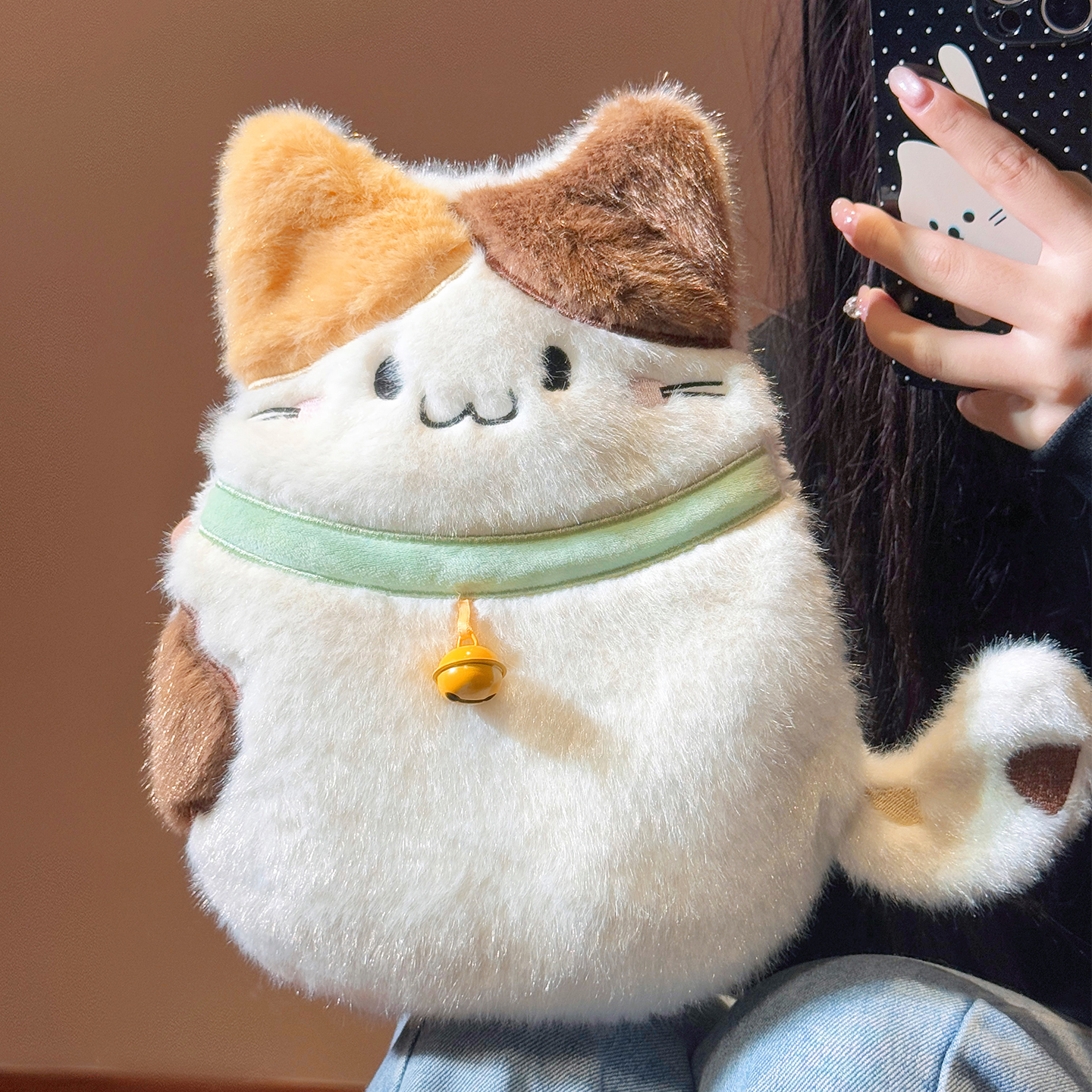 可爱三花猫咪注水热水袋暖手宝