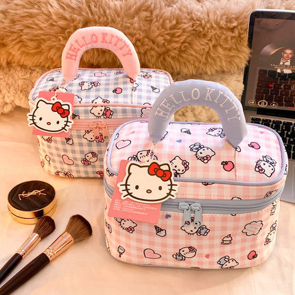 hellokitty化妆包手提外出便携女2025新款大容量洗漱品收纳袋学生