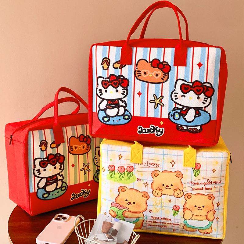 可爱kitty猫短途旅行李包收纳包