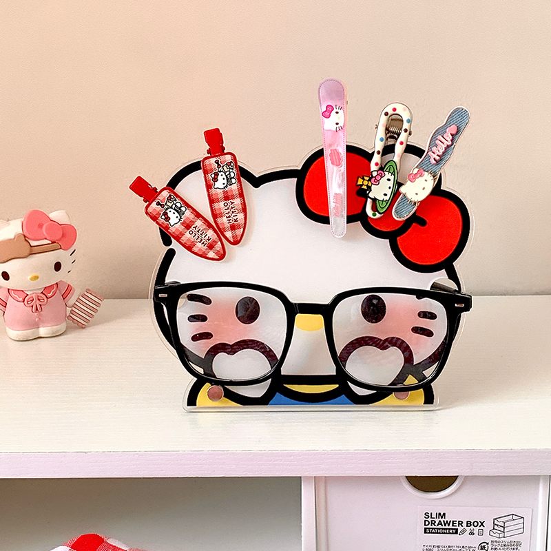 可爱hellokitty亚克力眼镜收纳架