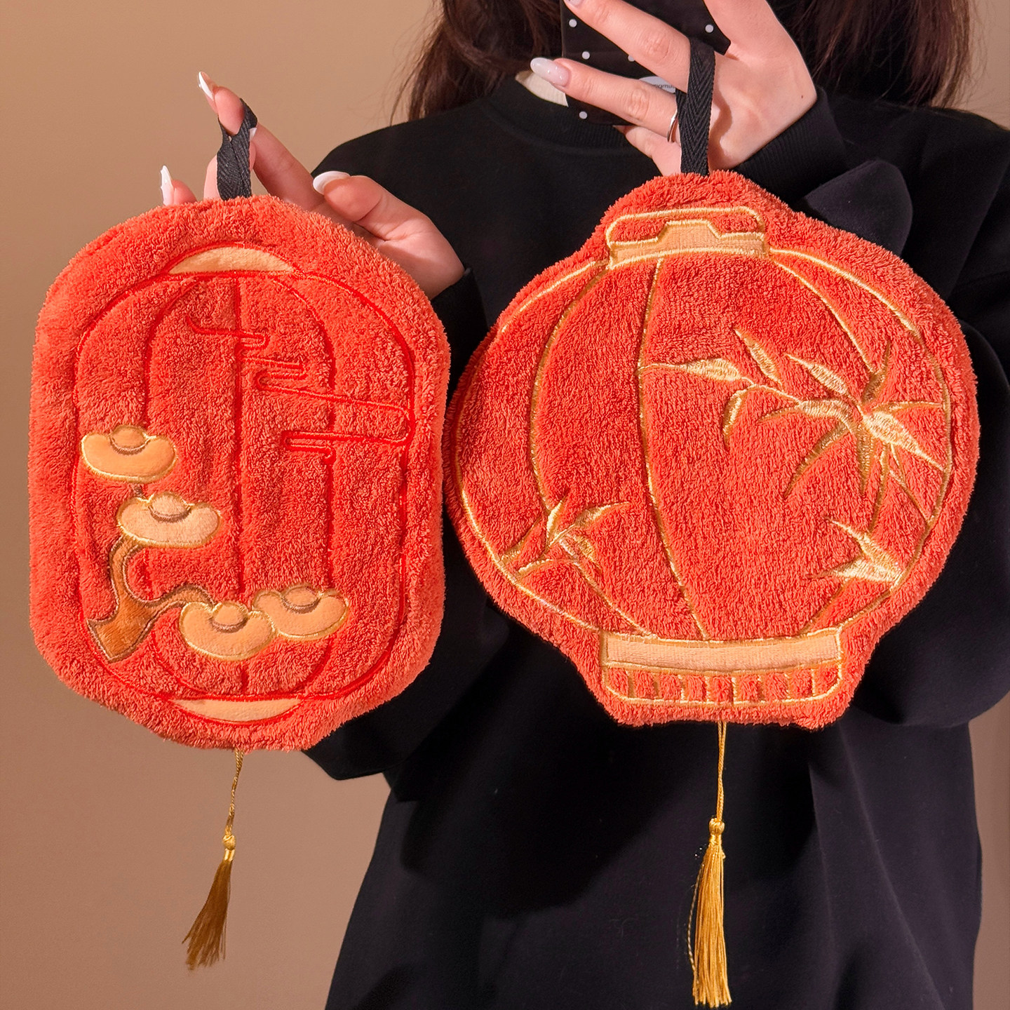 可爱新年灯笼擦手巾挂式加厚超强吸水速干毛巾厨房卫生间抹布手帕,家庭/个人清洁工具,厨房擦手巾,淘宝优惠券,粉丝福利购,淘宝优惠卷